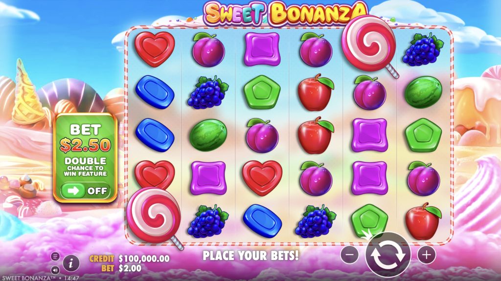 Sweet Bonanza spēles priekšskatījums