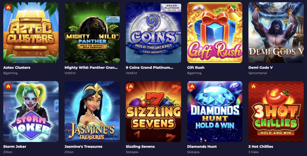 Slota Casino spēles