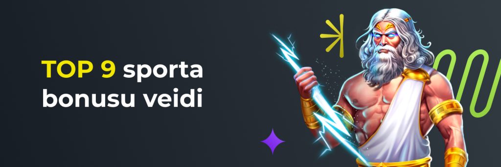 TOP 9 sporta bonusu veidi