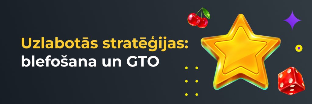 Uzlabotās stratēģijas:
blefošana un GTO