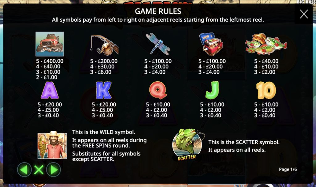 Big Bass Splash Simboli