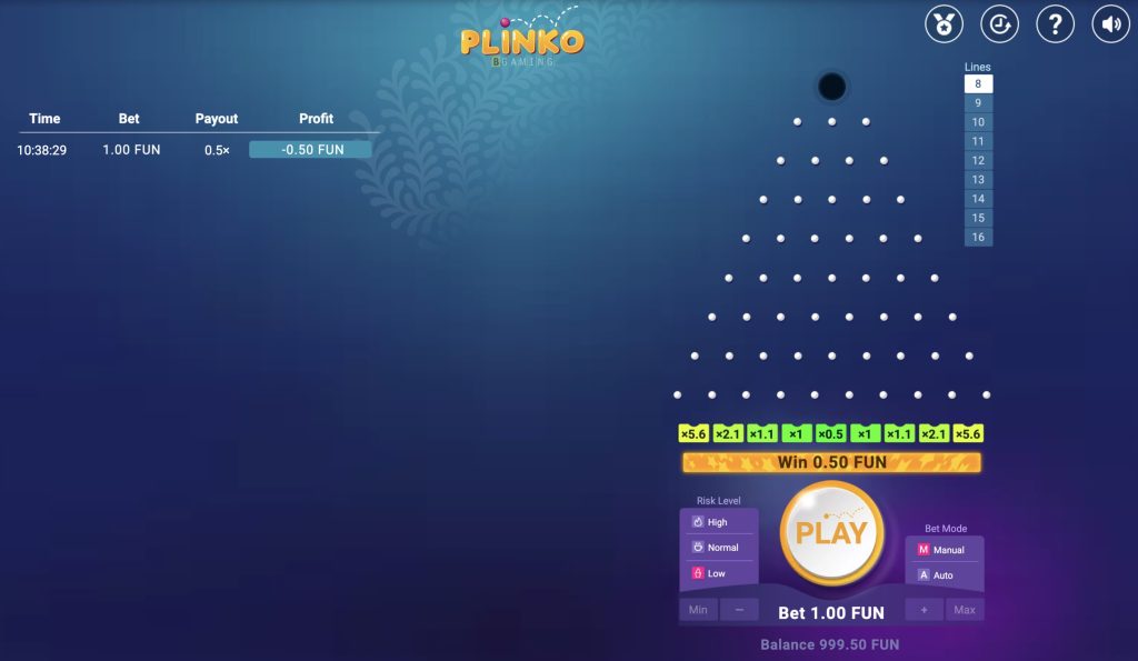 Plinko BGaming Demo