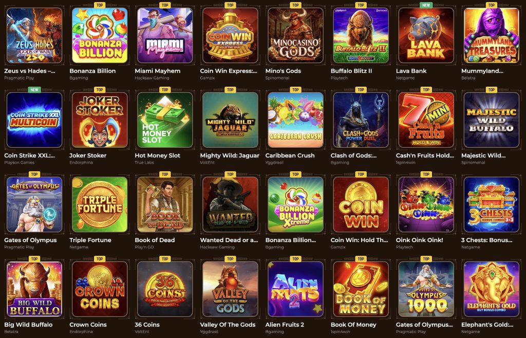 Mino Casino - Spēļu automāti